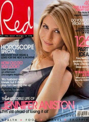 Jennifer Aniston featured on the Red cover from January 2003