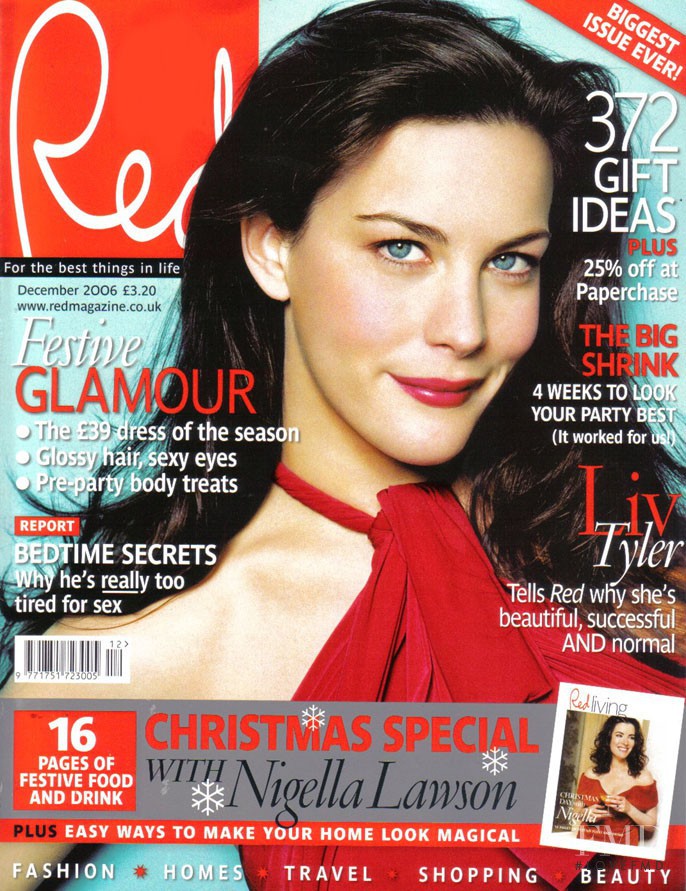 Liv Tyler featured on the Red cover from December 2006