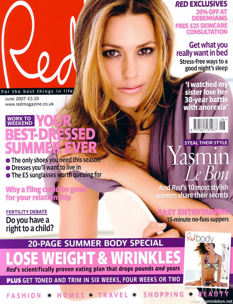Yasmin Le Bon featured on the Red cover from June 2007