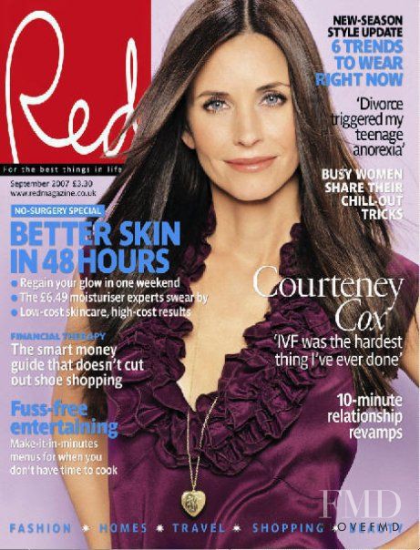 Courtney Cox featured on the Red cover from September 2007