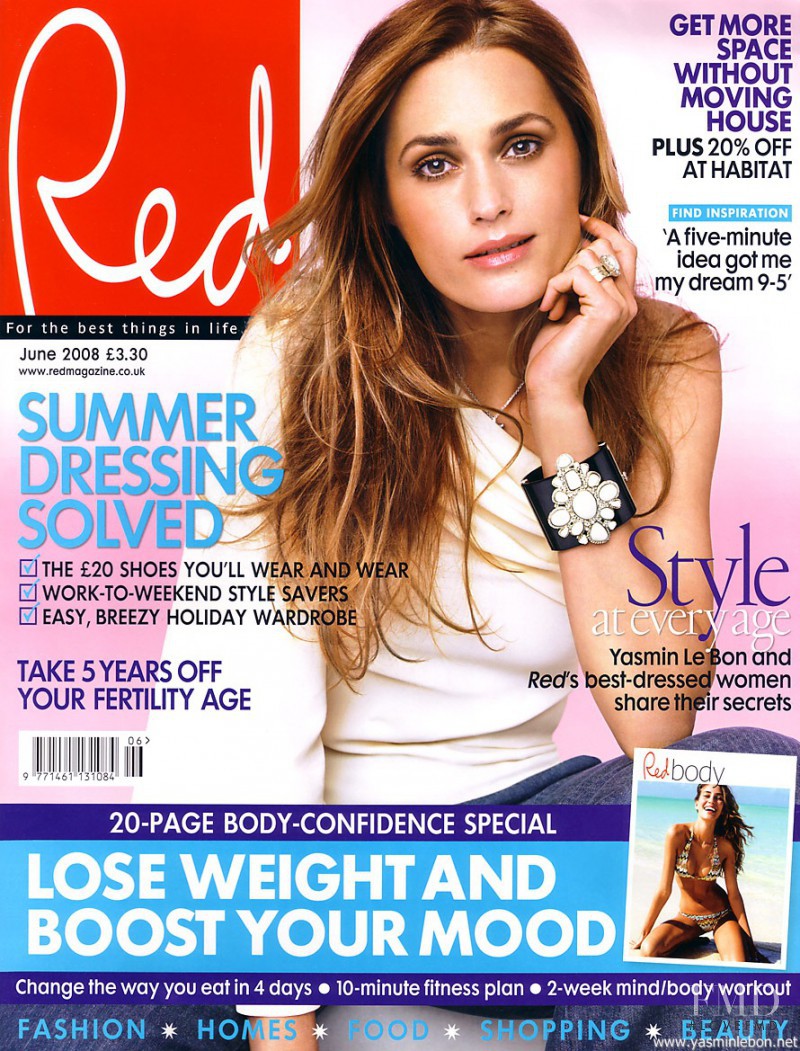 Yasmin Le Bon featured on the Red cover from June 2008