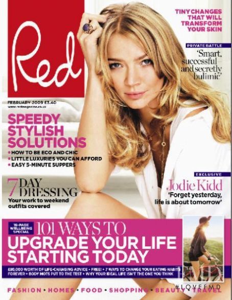 Jodie Kidd featured on the Red cover from February 2009