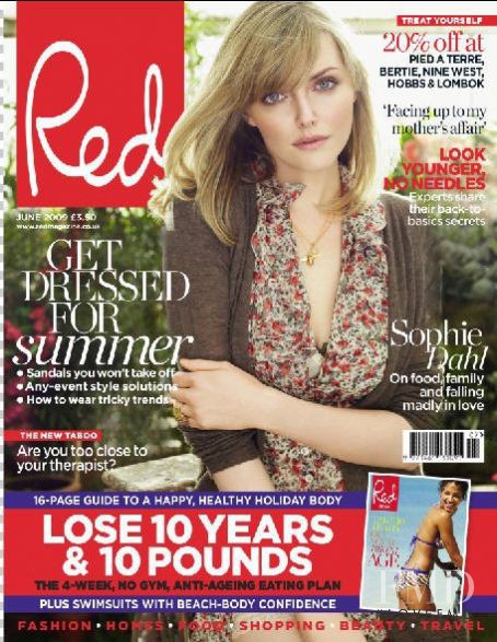 Sophie Dahl featured on the Red cover from June 2009