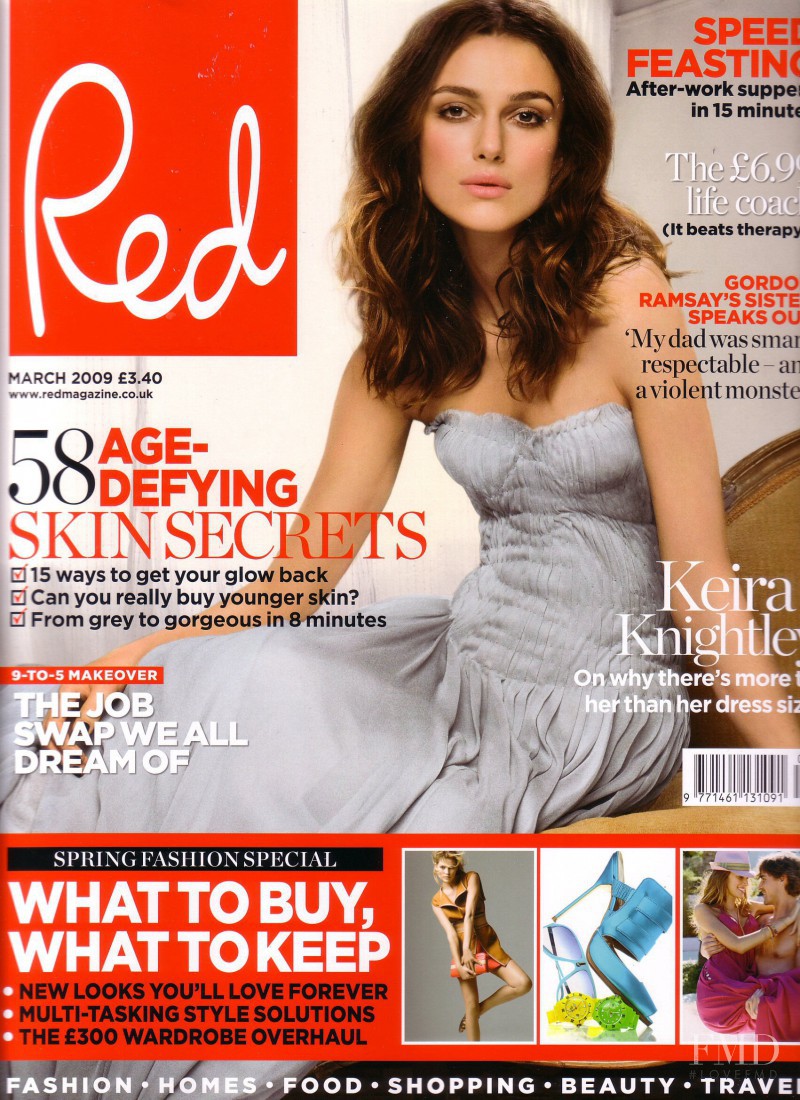 Keira Knightley featured on the Red cover from March 2009