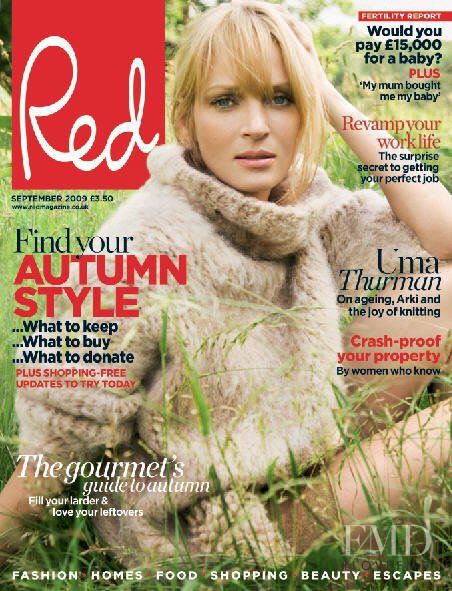 Uma Thurman featured on the Red cover from September 2009