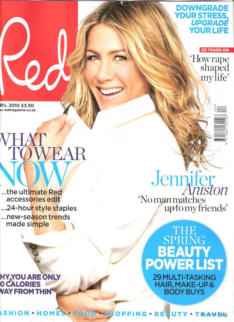 Jennifer Aniston featured on the Red cover from April 2010