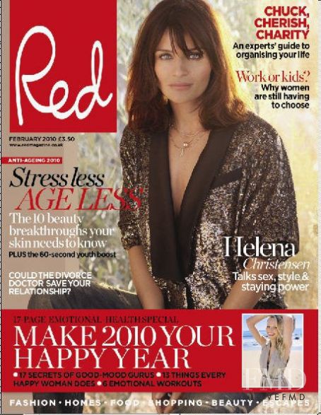 Helena Christensen featured on the Red cover from February 2010
