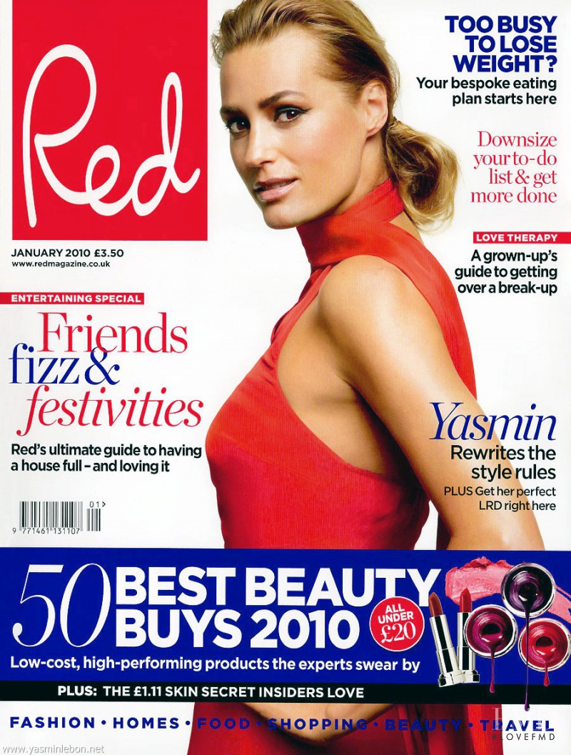 Yasmin Le Bon featured on the Red cover from January 2010