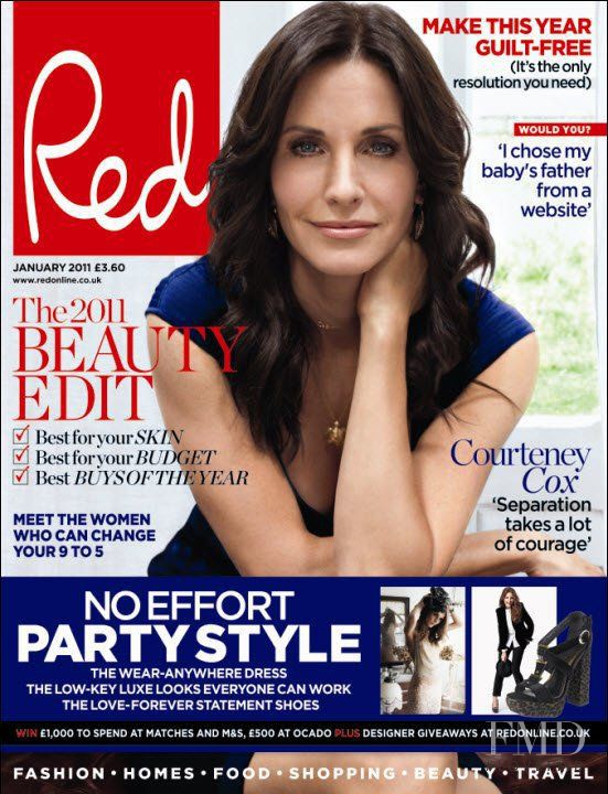 Courteney Cox featured on the Red cover from January 2011