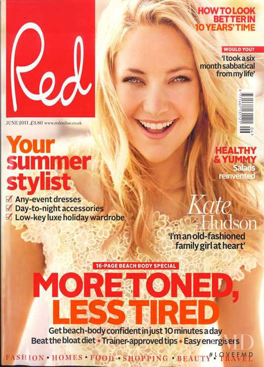 Kate Hudson featured on the Red cover from June 2011