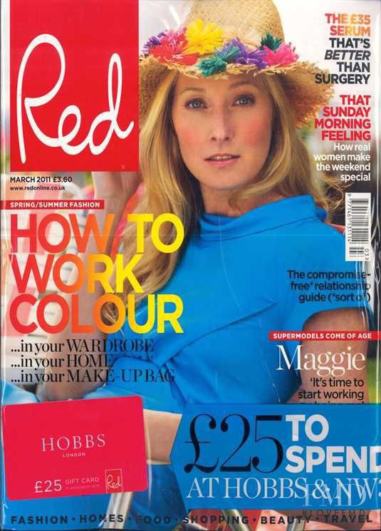 Maggie Rizer featured on the Red cover from March 2011