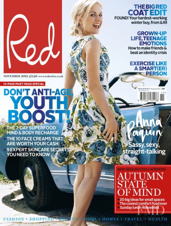 Anna Paquin featured on the Red cover from November 2012