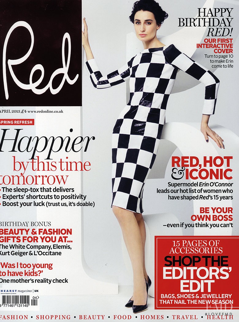 Erin O%Connor featured on the Red cover from April 2013