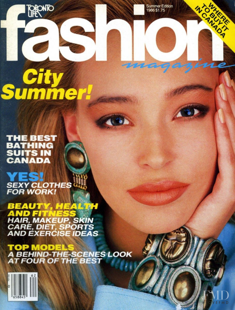 Clare Hoak featured on the Fashion cover from April 1986