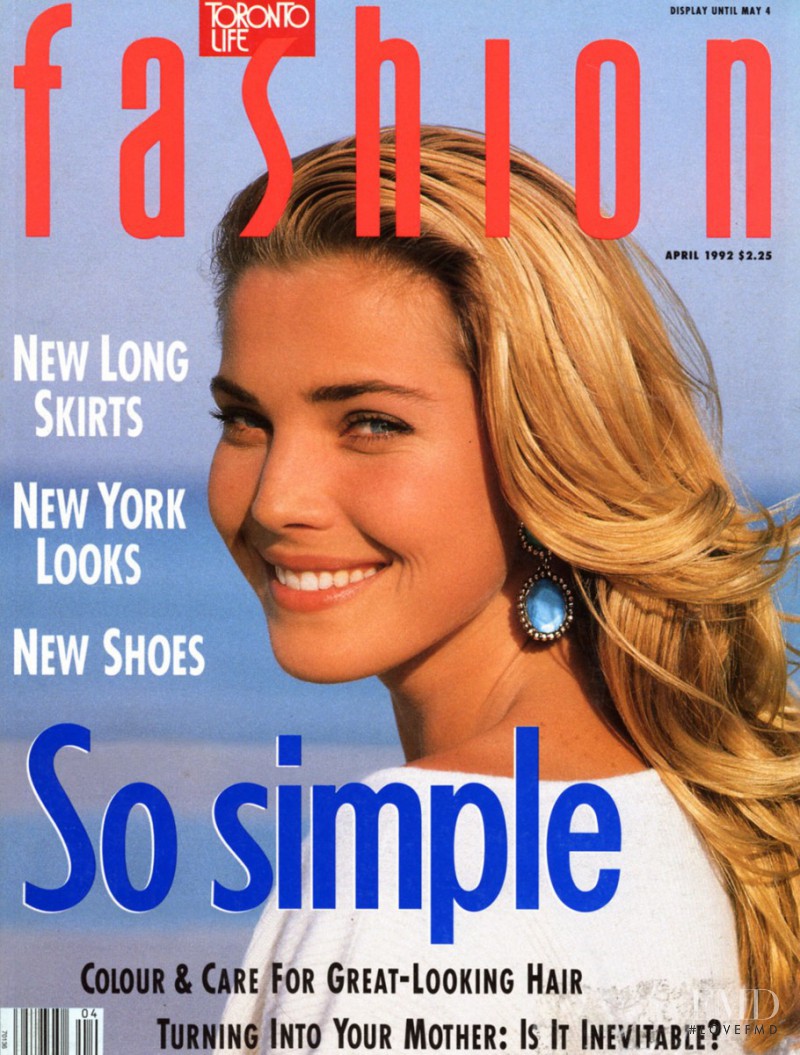 Nicole Verheyden featured on the Fashion cover from April 1992
