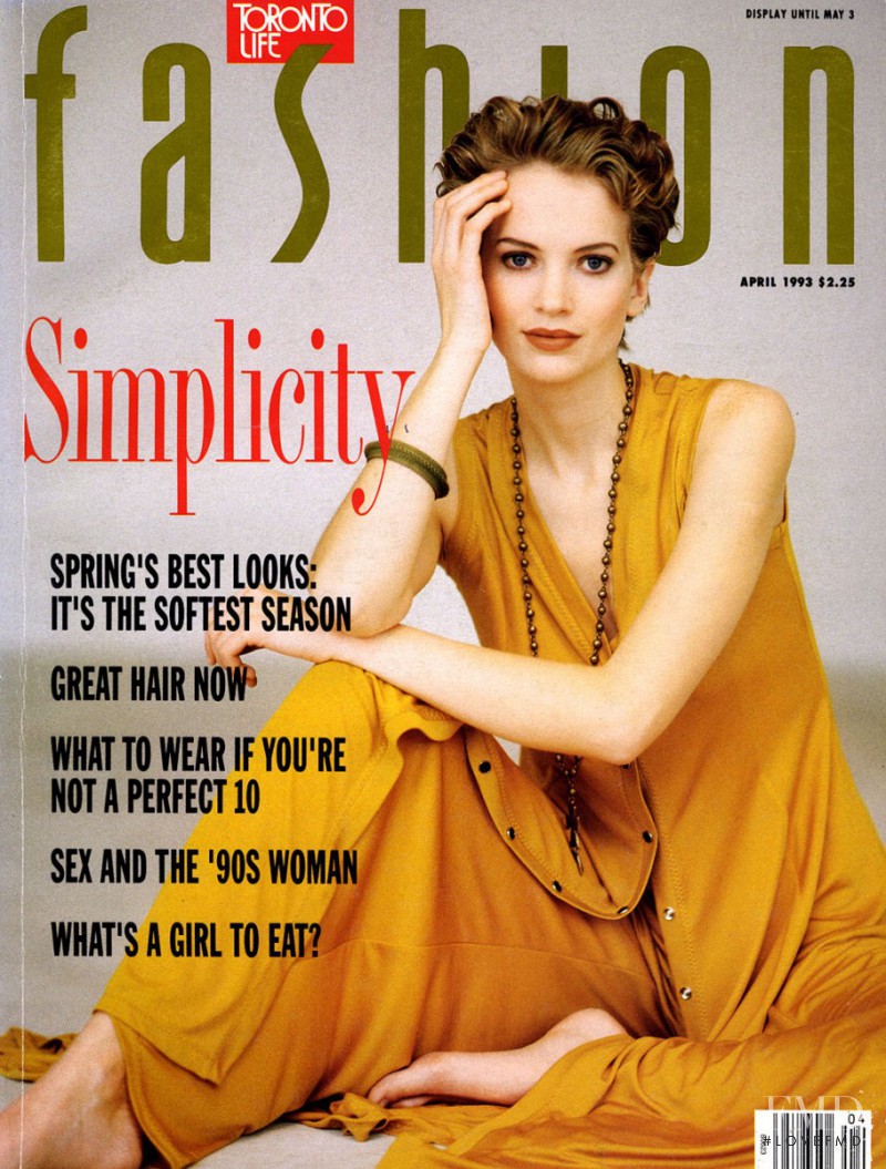 Christine Harwood featured on the Fashion cover from April 1993
