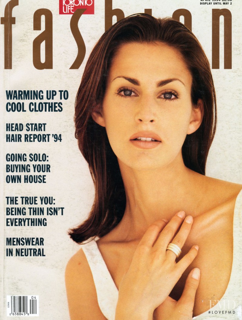 Katja Brant featured on the Fashion cover from April 1994