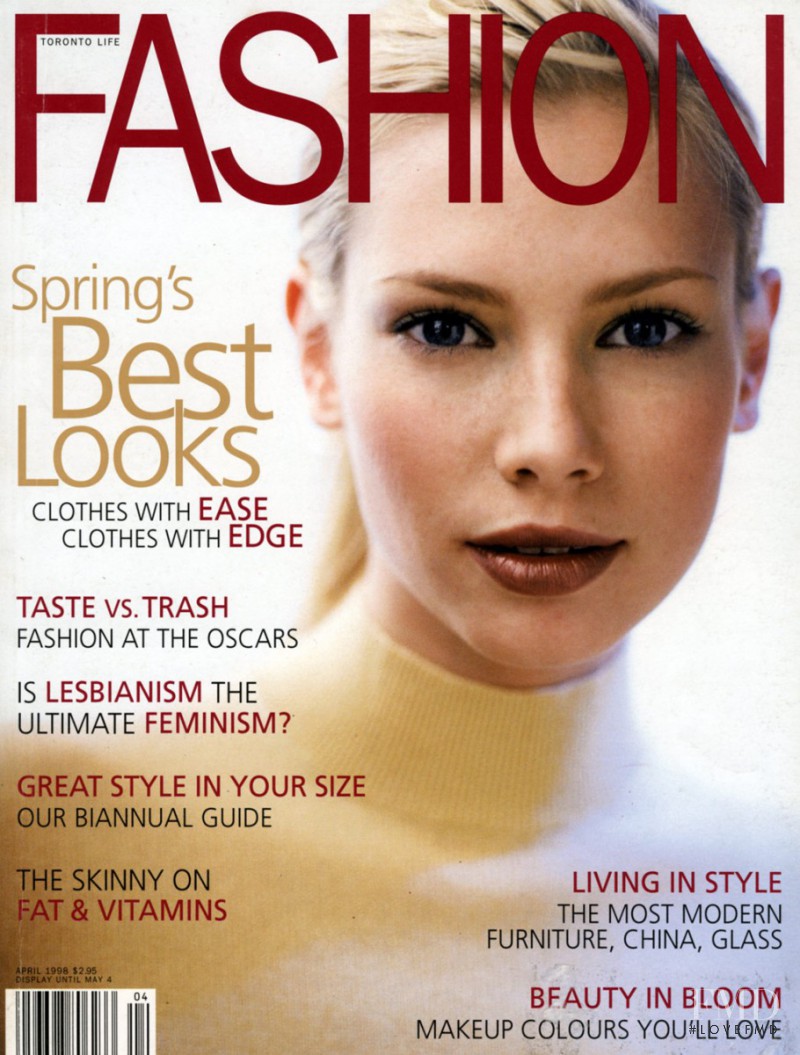 Tarina Young featured on the Fashion cover from April 1998