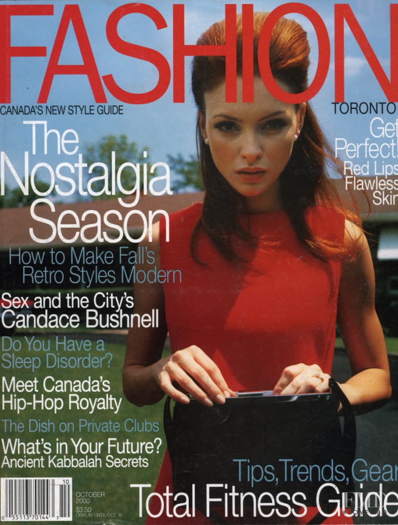 Adele McLain featured on the Fashion cover from October 2000