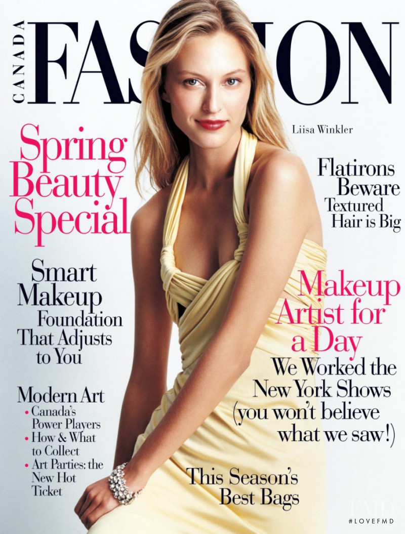 Liisa Winkler featured on the Fashion cover from April 2004