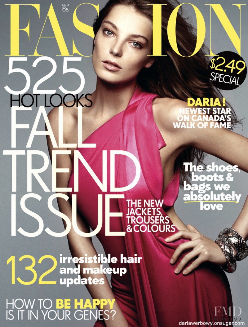 Daria Werbowy featured on the Fashion cover from September 2008