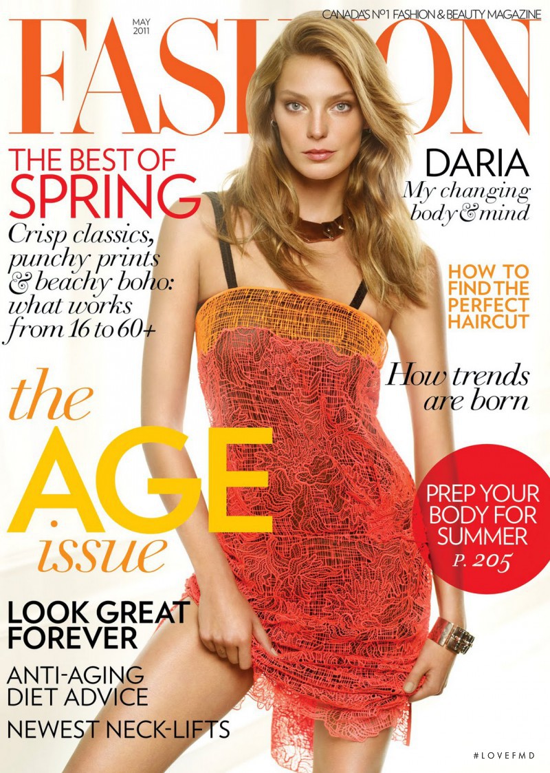 Daria Werbowy featured on the Fashion cover from May 2011