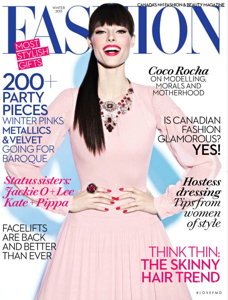 Coco Rocha featured on the Fashion cover from December 2012