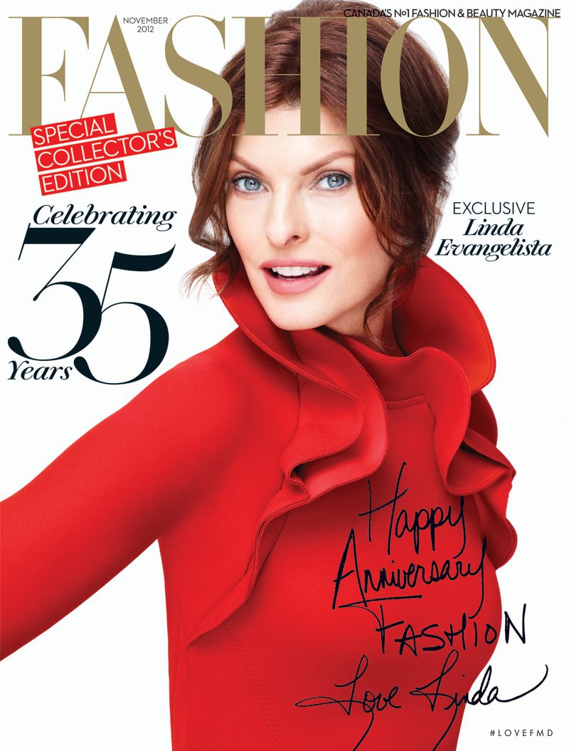 Linda Evangelista featured on the Fashion cover from November 2012