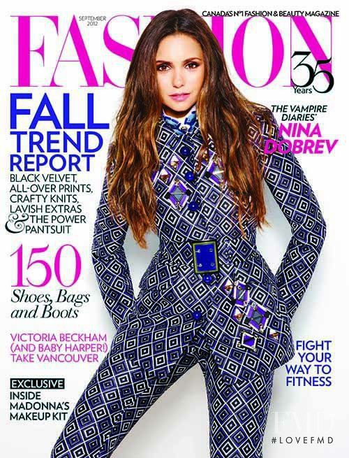 Nina Dobrev featured on the Fashion cover from September 2012