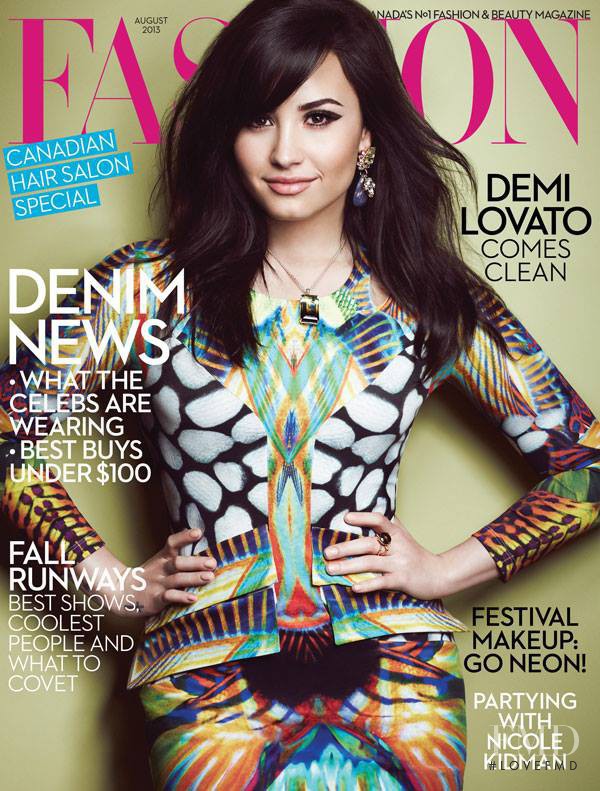 Demi Lovato featured on the Fashion cover from August 2013