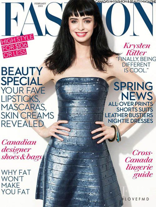 Krysten Ritter featured on the Fashion cover from February 2013