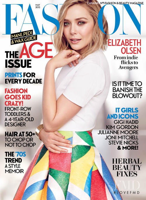 Elizabeth Olsen featured on the Fashion cover from May 2015