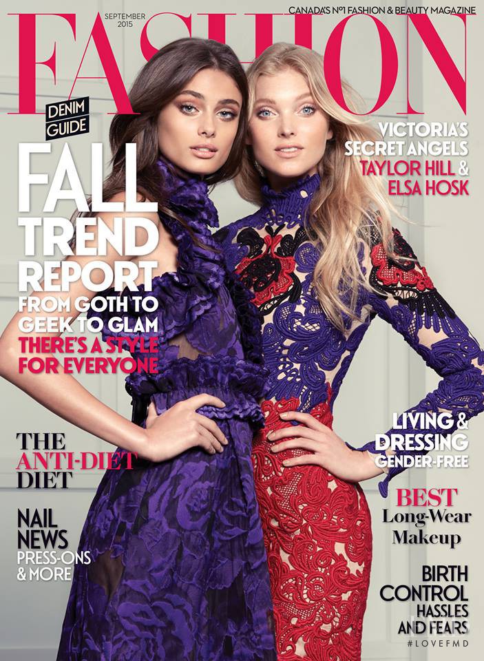 Elsa Hosk, Taylor Hill featured on the Fashion cover from September 2015