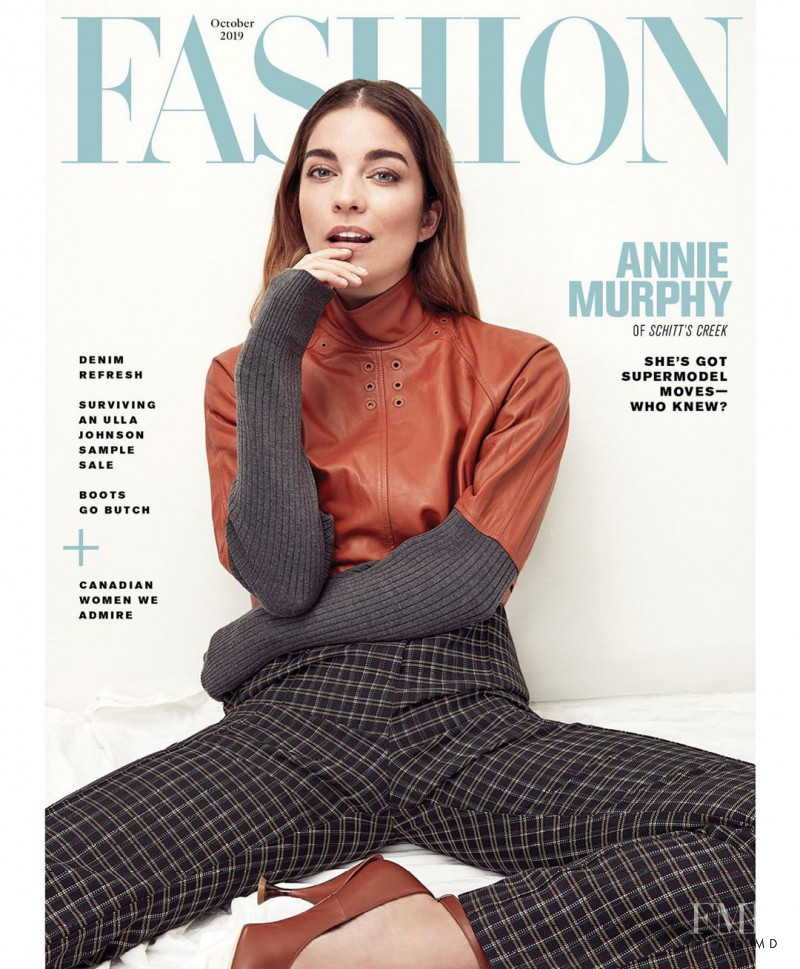 Annie Murphy featured on the Fashion cover from October 2019