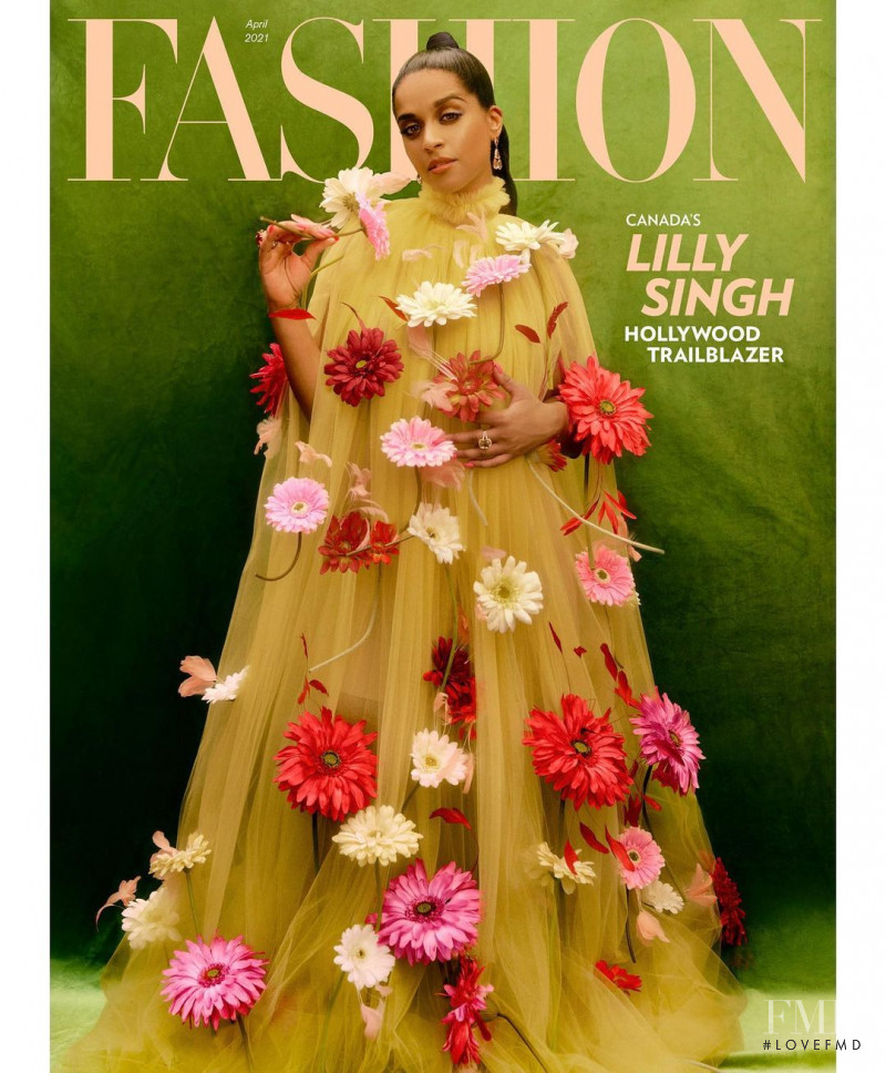 Lilly Singh featured on the Fashion cover from April 2021