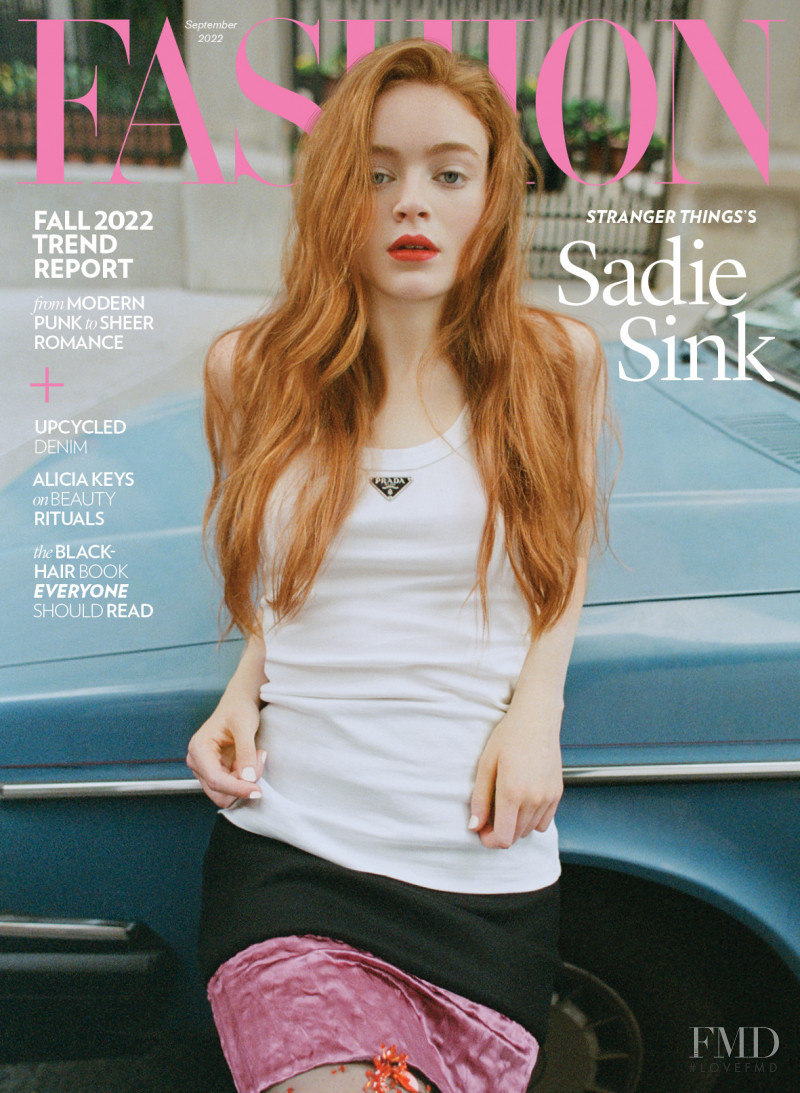 Sadie Sink featured on the Fashion cover from September 2022