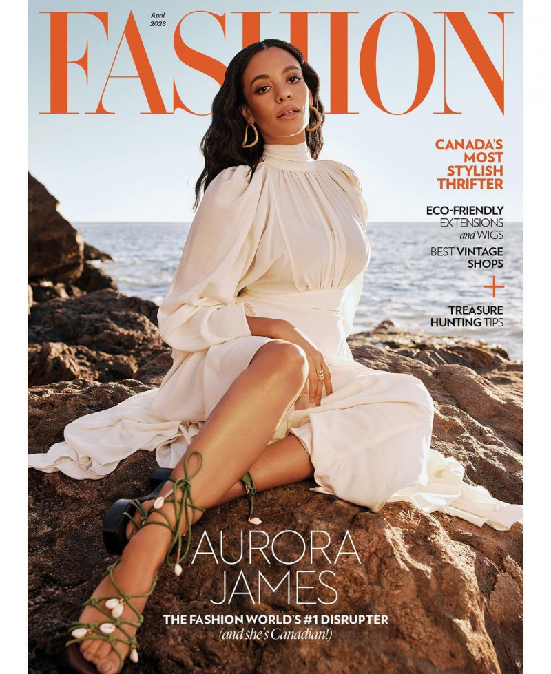 Aurora James featured on the Fashion cover from April 2023