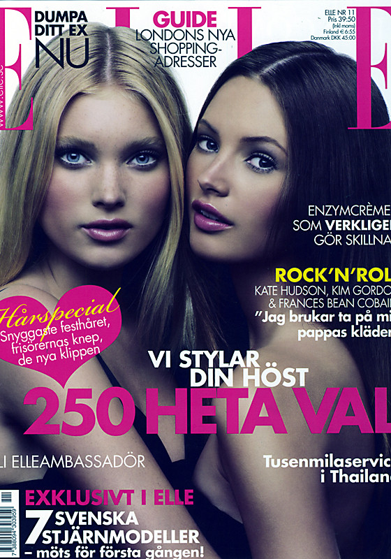 Elsa Hosk featured on the Elle Sweden cover from November 2006