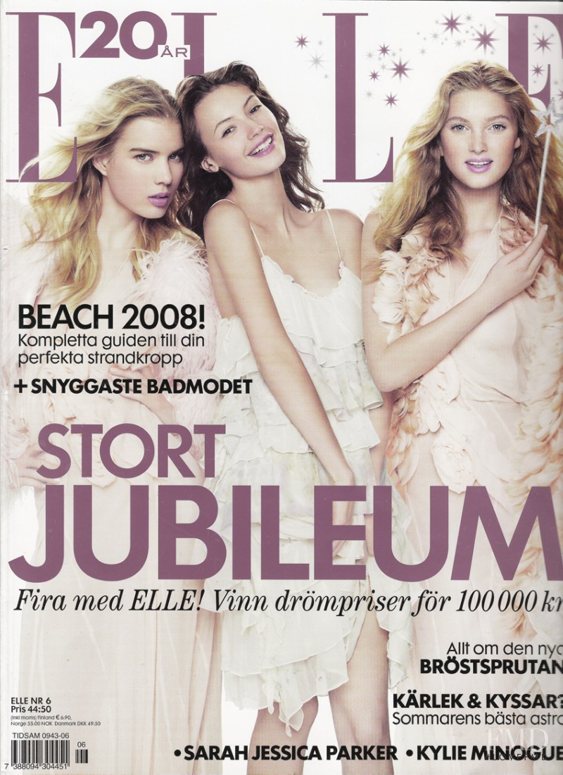 Elsa Hosk, Mona Johannesson, Elsa Sylvan featured on the Elle Sweden cover from June 2009