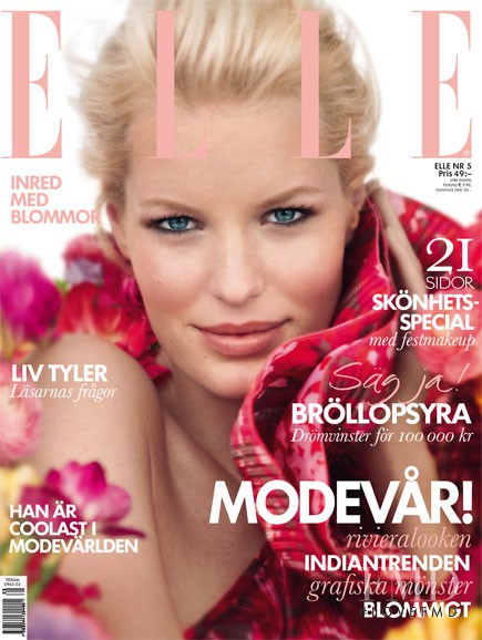Caroline Winberg featured on the Elle Sweden cover from May 2010