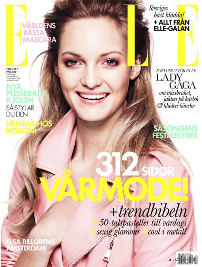 Theres Alexandersson featured on the Elle Sweden cover from March 2012