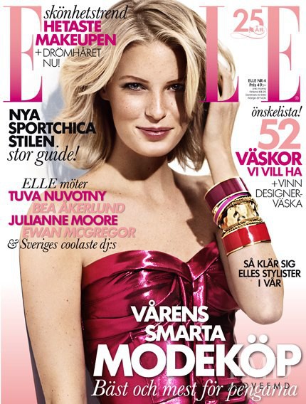 Caroline Winberg featured on the Elle Sweden cover from April 2013