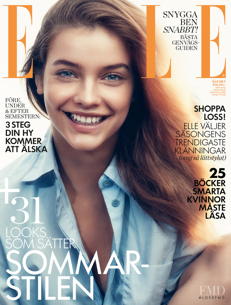 Barbara Palvin featured on the Elle Sweden cover from July 2015