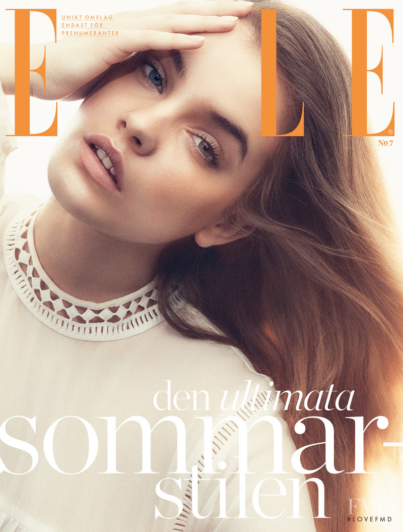 Barbara Palvin featured on the Elle Sweden cover from July 2015
