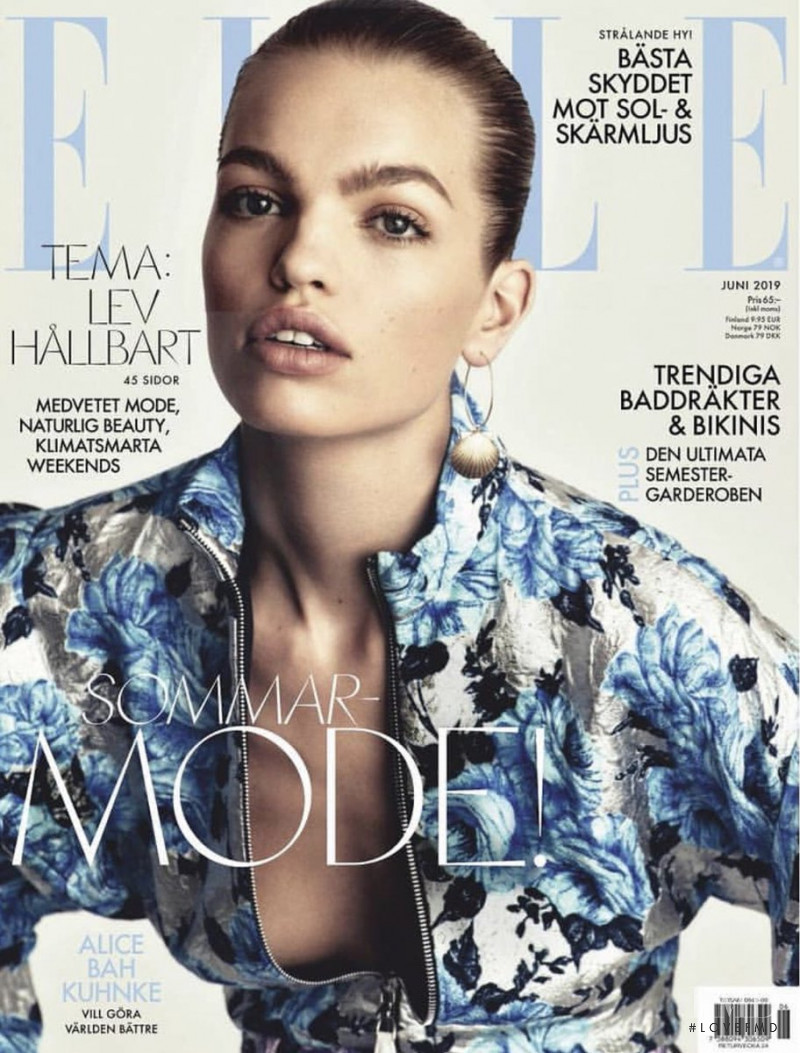 Daphne Groeneveld featured on the Elle Sweden cover from June 2019
