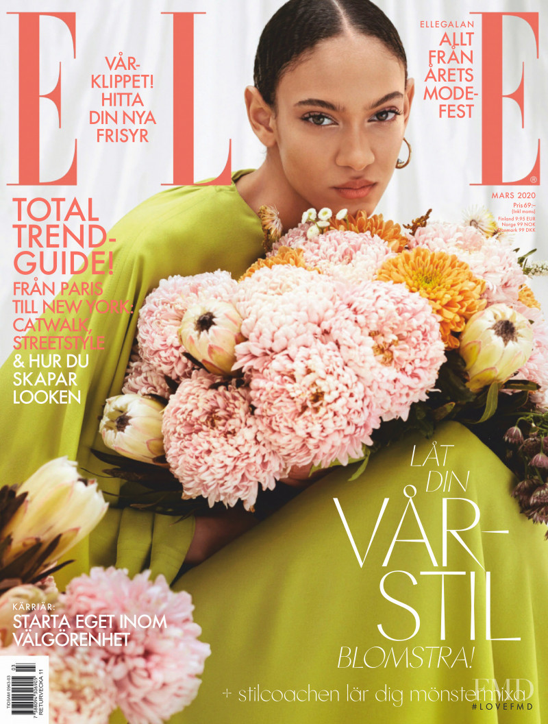 Nayeli Figueroa featured on the Elle Sweden cover from March 2020