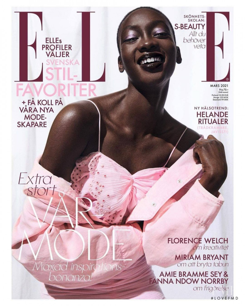 Jessica Dalliah featured on the Elle Sweden cover from March 2021
