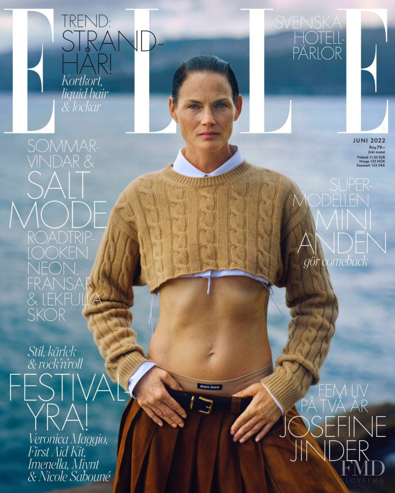 Mini Anden featured on the Elle Sweden cover from June 2022