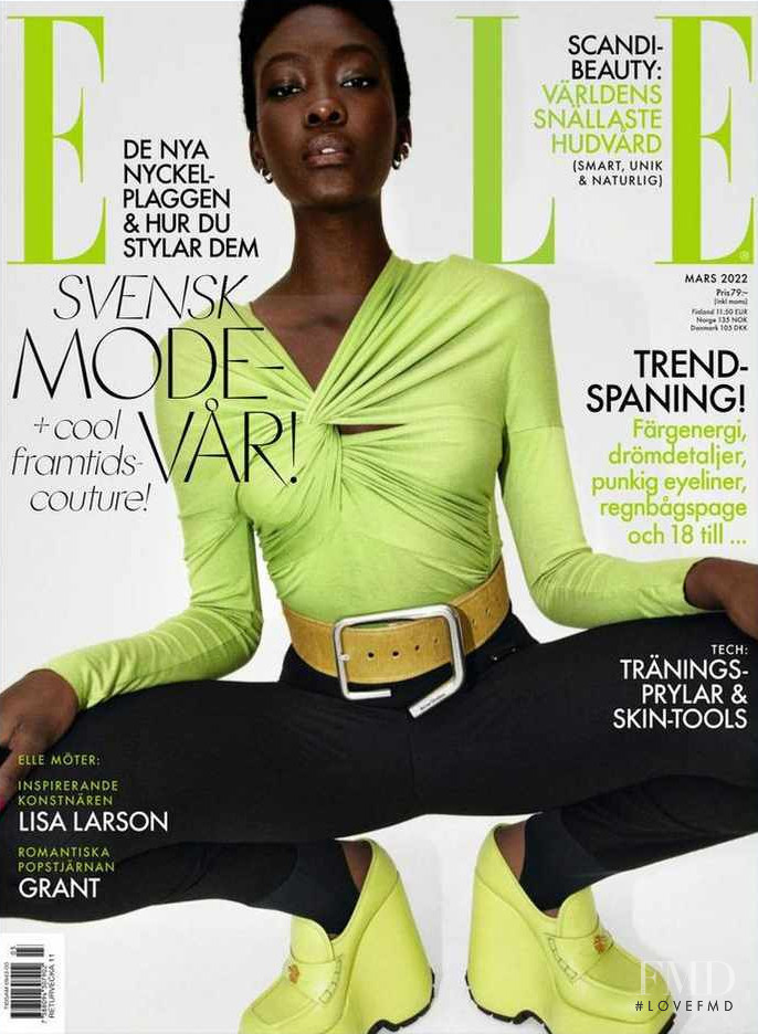 Jessica Dalliah featured on the Elle Sweden cover from March 2022
