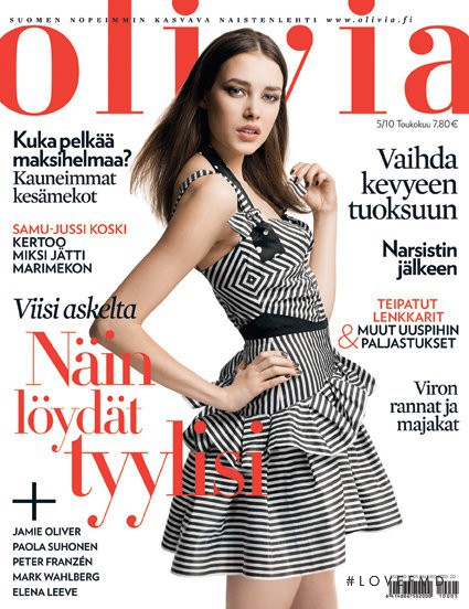 Mia Frilander featured on the Olivia cover from May 2010